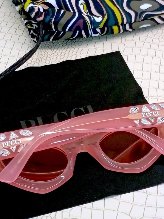 Rare Emilio Pucci EP 0239 72S Shiny Light Pink Sunglasses Woman Limited Edition main image 12